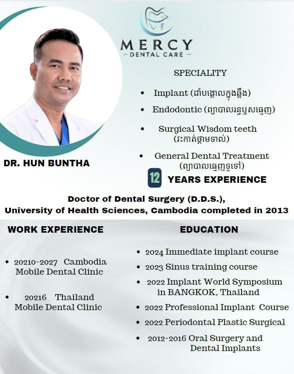 Dr. Hun Buntha Clinical Profile Credentials